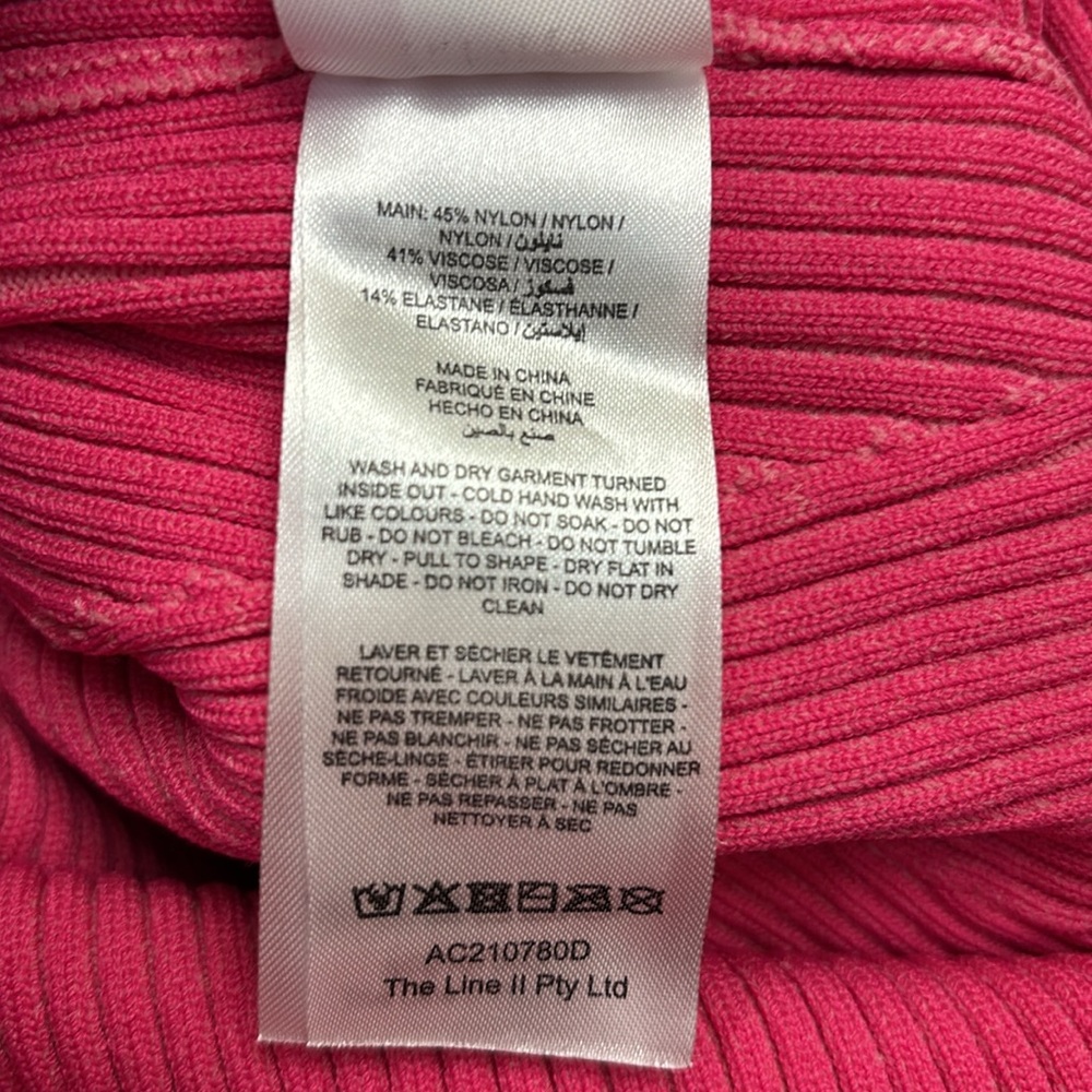 Acler Rickman Midi Ribbed Berry Pink Dress Size 6 - Picture 16 of 16